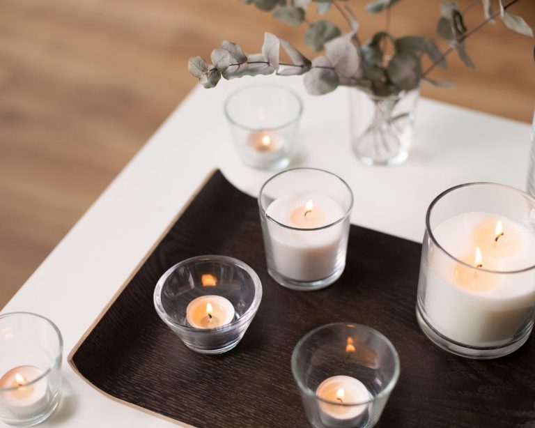 Winter home essentials candles